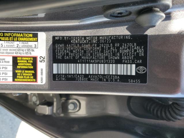 4T1T11AK9PU831320 - 2023 TOYOTA CAMRY SE NIGHT SHADE GRAY photo 13