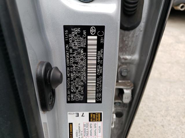 JTDKARFP8H3002913 - 2017 TOYOTA PRIUS PRIM 银色 照片 12