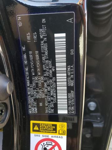 5TDJKRFH7FS097199 - 2015 TOYOTA HIGHLANDER XLE Qara foto 14