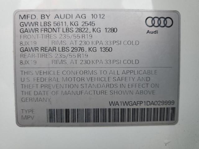 WA1WGAFP1DA029999 - 2013 AUDI Q5 PRESTIGE 白色 照片 14