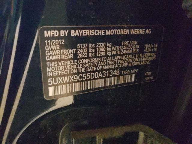 5UXWX9C55D0A31348 - 2013 BMW X3 XDRIVE28I BLACK photo 13