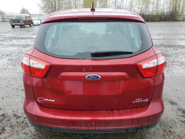 1FADP5BU1DL532040 - 2013 FORD C-MAX SEL RED photo 6