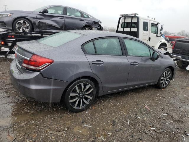 2HGFB2F94FH503221 - 2015 HONDA CIVIC EXL ნაცრისფერი ფოტო 3