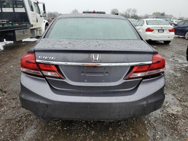 2HGFB2F94FH503221 - 2015 HONDA CIVIC EXL ნაცრისფერი ფოტო 6