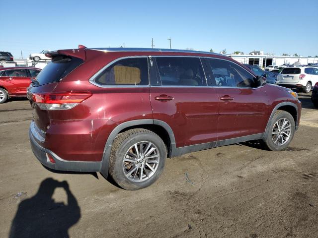 5TDJZRFH2KS920577 - 2019 TOYOTA HIGHLANDER SE MAROON photo 3