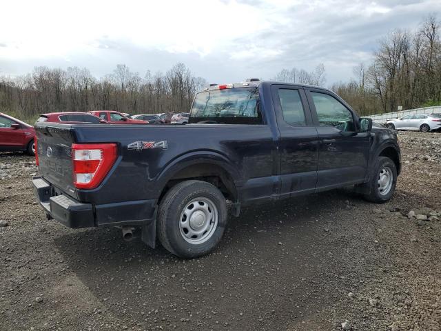 1FTEX1EP0MFB38055 - 2021 FORD F150 SUPER CAB BLUE photo 3