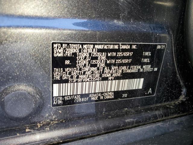 2T3P1RFV6MC235461 - 2021 TOYOTA RAV4 XLE GRAY photo 13