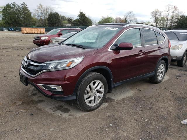 2HKRM3H7XFH523164 - 2015 HONDA CR-V EXL BURGUNDY photo 1