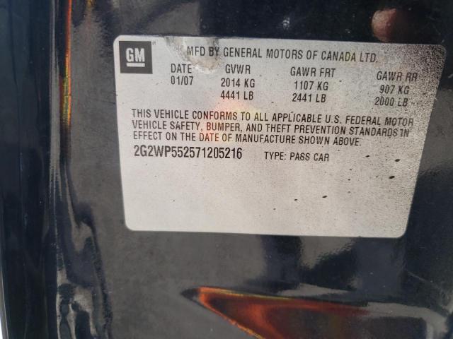 2G2WP552571205216 - 2007 PONTIAC GRAND PRIX 黑色 照片 13