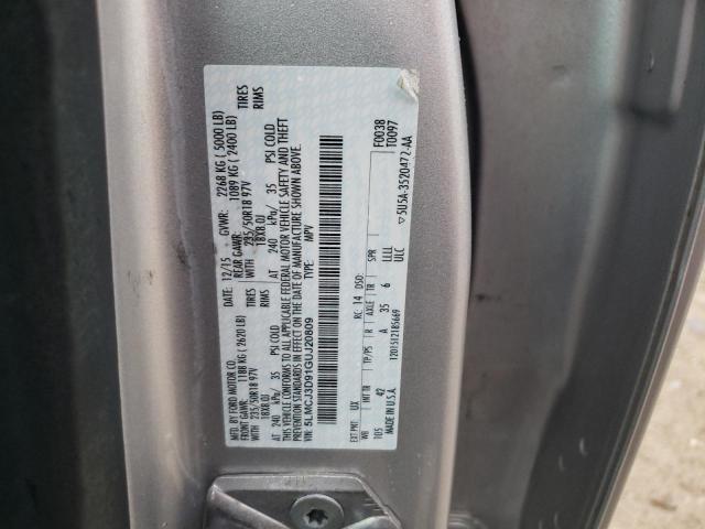 5LMCJ3D91GUJ20809 - 2016 LINCOLN MKC RESERVE SILVER photo 13