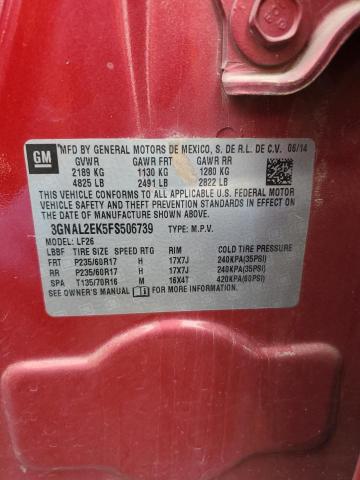 3GNAL2EK5FS506739 - 2015 CHEVROLET CAPTIVA LS 红色 照片 13