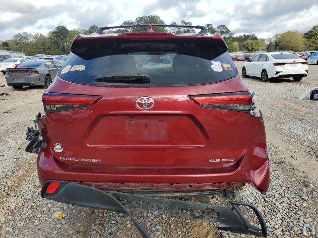 5TDHZRBH2LS014340 - 2020 TOYOTA HIGHLANDER XLE 红色 照片 6