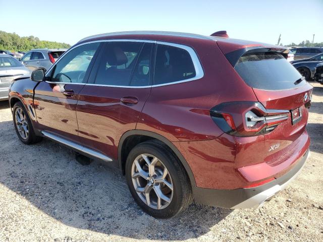 5UX43DP06N9L84034 - 2022 BMW X3 SDRIVE30I Бордовый фото 2