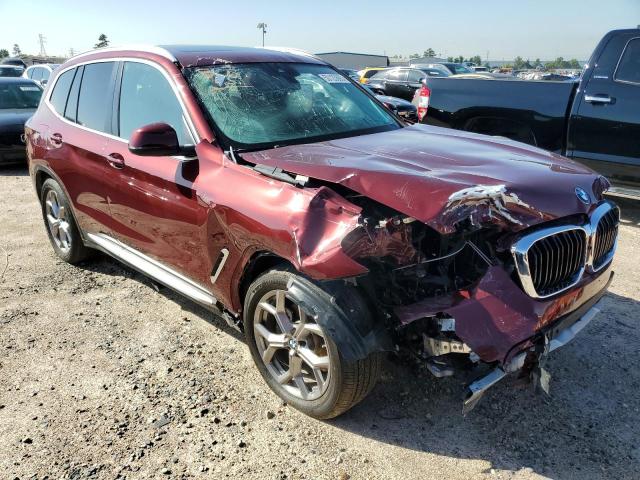 5UX43DP06N9L84034 - 2022 BMW X3 SDRIVE30I BURGUNDY photo 4