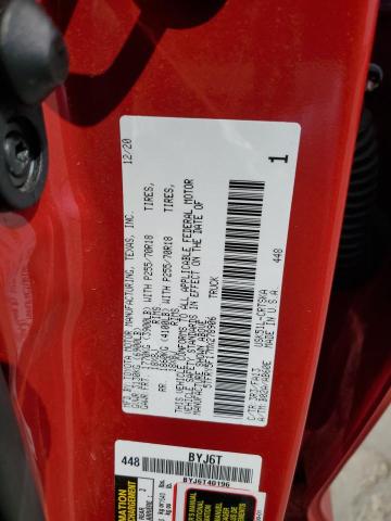 5TFRY5F17MX278906 - 2021 TOYOTA TUNDRA DOUBLE CAB SR/SR5 RED photo 12