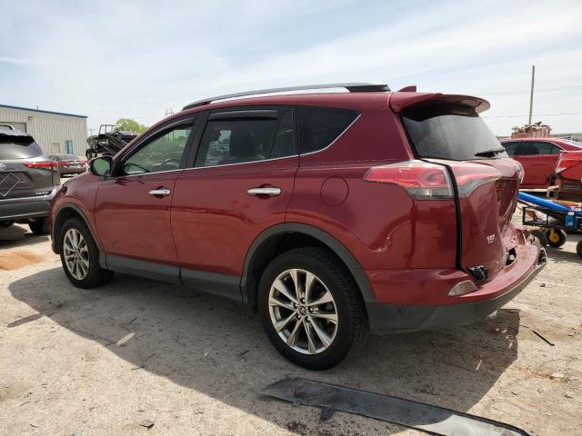 JTMDFREV8JD230565 - 2018 TOYOTA RAV4 LIMITED RED photo 2