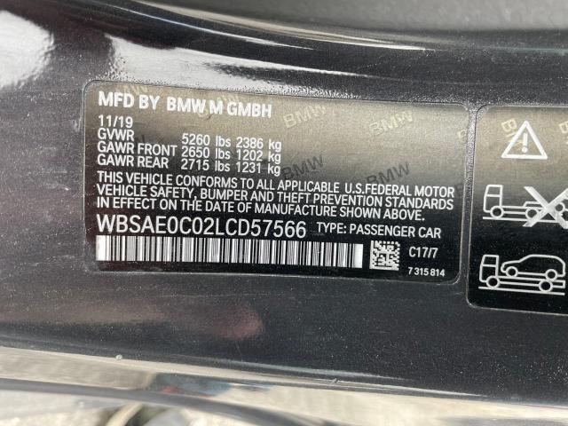 WBSAE0C02LCD57566 - 2020 BMW M8 GRAY photo 10