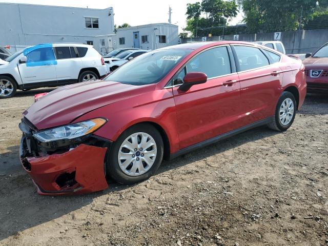 3FA6P0G76LR184928 - 2020 FORD FUSION S RED photo 1