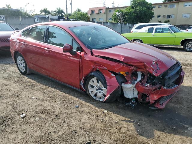 3FA6P0G76LR184928 - 2020 FORD FUSION S RED photo 4