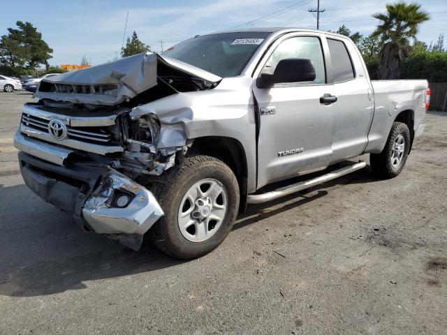 5TFRY5F1XGX204724 - 2016 TOYOTA TUNDRA DOUBLE CAB SR/SR5 SILVER photo 1