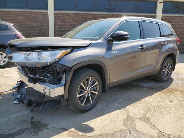 5TDJGRFH8KS077572 - 2019 TOYOTA HIGHLANDER HYBRID GRAY photo 1