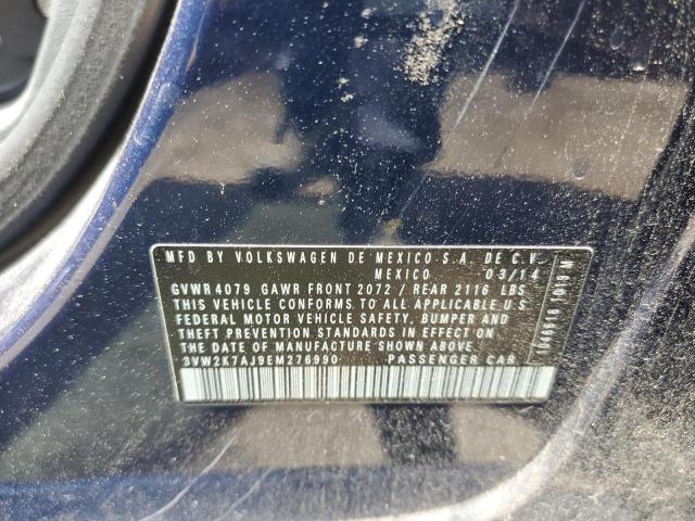 3VW2K7AJ9EM276990 - 2014 VOLKSWAGEN JETTA BASE 蓝色 照片 13