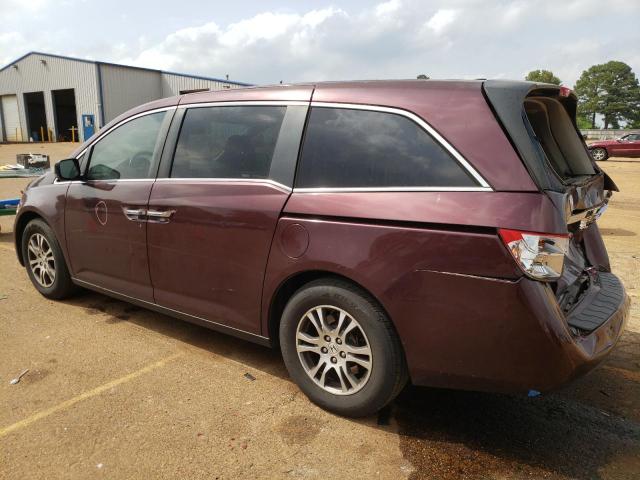 5FNRL5H60DB014721 - 2013 HONDA ODYSSEY EXL BURGUNDY photo 2