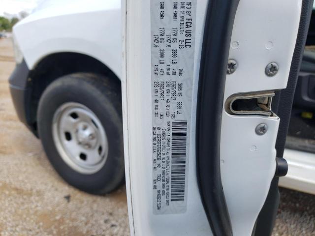 1C6RR7FG7GS256538 - 2016 RAM 1500 ST WHITE photo 12