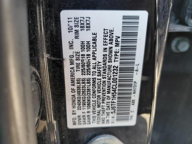 5J6TF1H54CL001232 - 2012 HONDA CROSSTOUR EXL შავი ფოტო 12