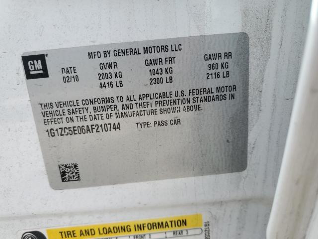 1G1ZC5E06AF210744 - 2010 CHEVROLET MALIBU 1LT WHITE photo 12