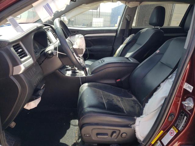 5TDKKRFH8GS156329 - 2016 TOYOTA HIGHLANDER XLE BURGUNDY photo 7