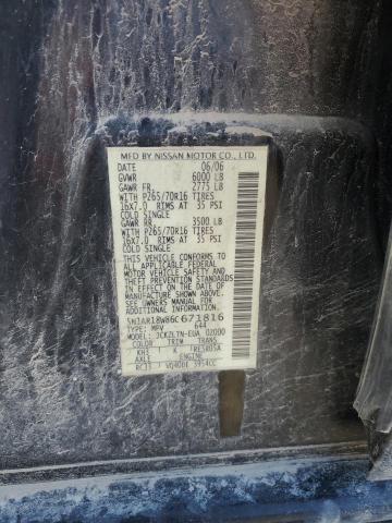 5N1AR18W86C671816 - 2006 NISSAN PATHFINDER LE 黑色 照片 13