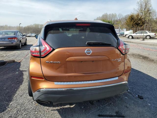 5N1AZ2MHXFN219030 - 2015 NISSAN MURANO S ORANGE photo 6