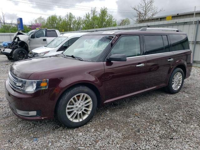 2FMGK5C85KBA11533 - 2019 FORD FLEX SEL MAROON photo 1