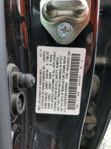 2HGFB2F94FH509925 - 2015 HONDA CIVIC EXL BLACK photo 12