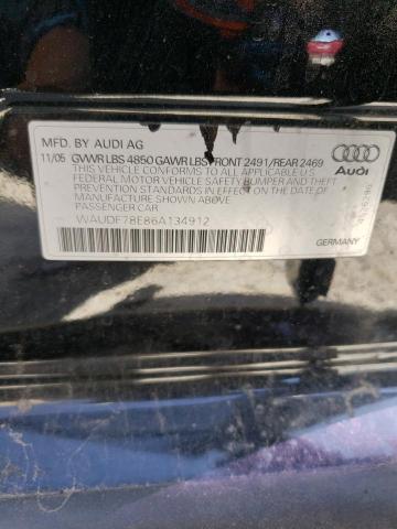 WAUDF78E86A134912 - 2006 AUDI A4 2.0T QUATTRO BLACK photo 12