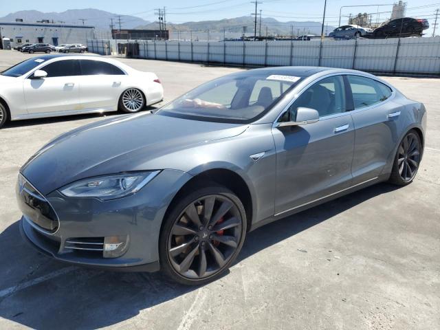 5YJSA1CP1DFP26946 - 2013 TESLA MODEL S GRAY photo 1