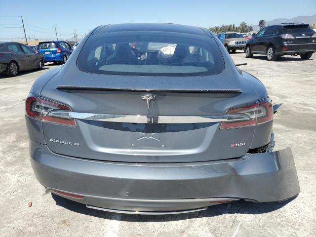 5YJSA1CP1DFP26946 - 2013 TESLA MODEL S GRAY photo 6
