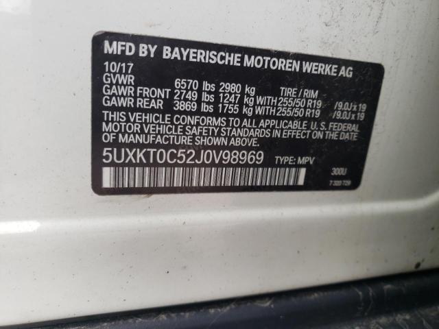 5UXKT0C52J0V98969 - 2018 BMW X5 XDR40E თეთრი ფოტო 13