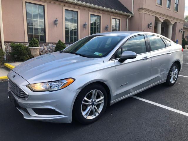 3FA6P0LU1JR124421 - 2018 FORD FUSION SE HYBRID SILVER photo 1