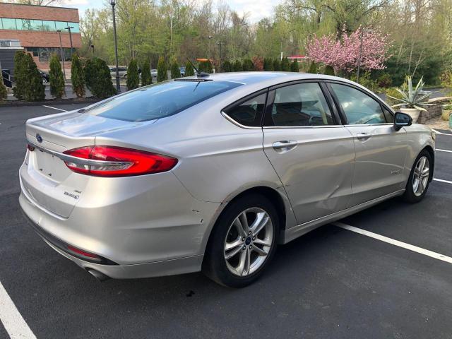 3FA6P0LU1JR124421 - 2018 FORD FUSION SE HYBRID SILVER photo 3