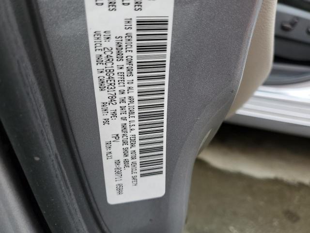 2C4RC1BG4ER317842 - 2014 CHRYSLER TOWN & COU TOURING GRAY photo 13