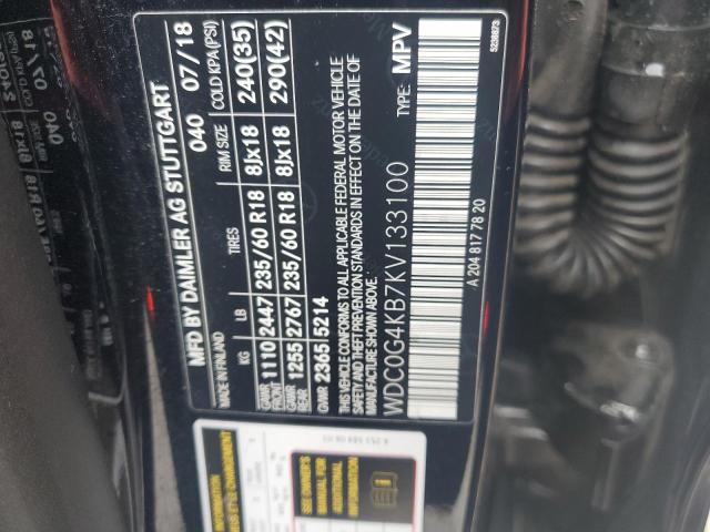 WDC0G4KB7KV133100 - 2019 MERCEDES-BENZ GLC 300 4MATIC BLACK photo 12