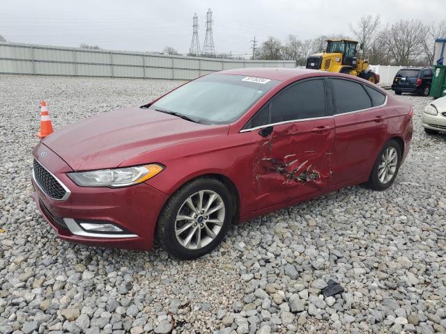 3FA6P0HD1HR155428 - 2017 FORD FUSION SE RED photo 1