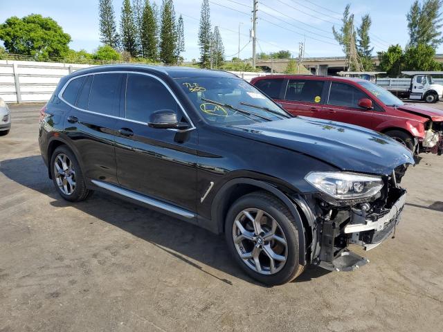 5UXTY5C02M9H93724 - 2021 BMW X3 XDRIVE30I BLACK photo 4