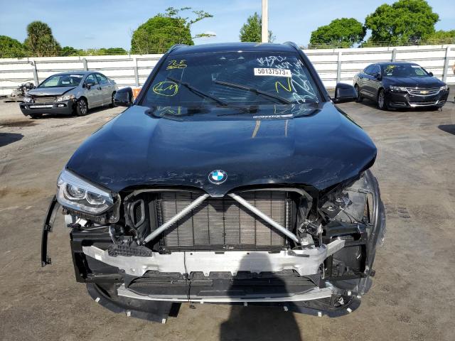 5UXTY5C02M9H93724 - 2021 BMW X3 XDRIVE30I BLACK photo 5