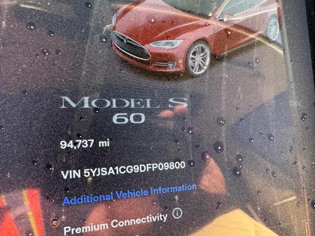 5YJSA1CG9DFP09800 - 2013 TESLA MODEL S Կարմիր լուսանկար 9
