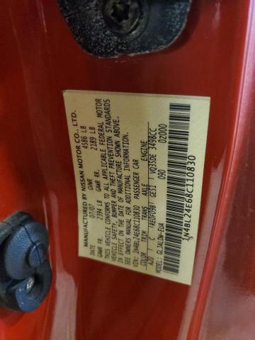 1N4BL24E68C110830 - 2008 NISSAN ALTIMA 3.5SE RED photo 12