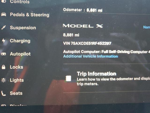 7SAXCDE51RF452297 - 2024 TESLA MODEL X Grafit foto 9