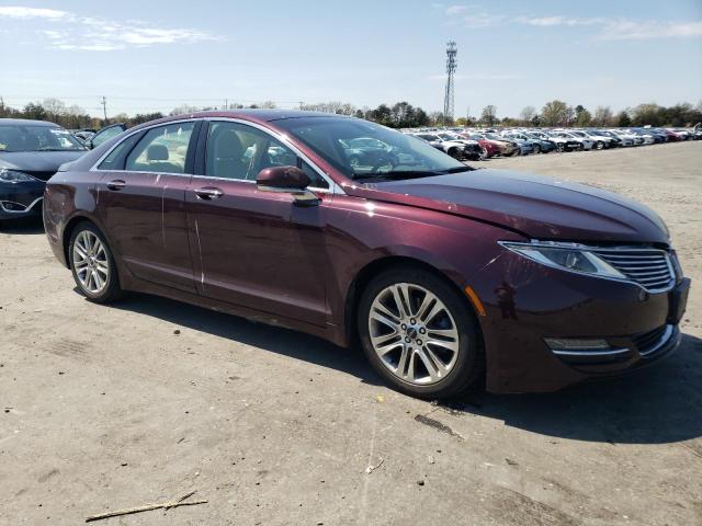 3LN6L2G99DR818832 - 2013 LINCOLN MKZ BURGUNDY photo 4